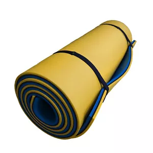 Aqua Lily Pad Floating Mat w/ Duracore, Foam Lake Float, 6’ x 18’, Yellow/Blue - Picture 1 of 10