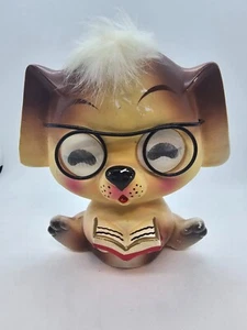 Ucagco linsenförmiges zwinkerndes Auge Hund mit Brille 6,5 Zoll H x 6,25 Zoll B x 3 Zoll T - Bild 1 von 6