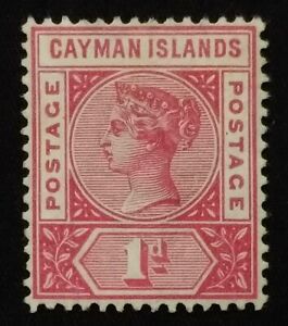 Cayman Islands SG 2 - 1900 ROSE-CARMINE 1d Queen Victoria Stamp VF MNG - L20