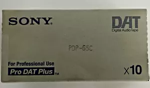Sony PDP-65C Pro DAT Plus Professional Digital Audio Tapes x10 65 MIN. Neues Siegel - Bild 1 von 6