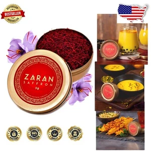 Especia de azafrán superior 5 g - Hilos aromáticos para todos los usos culinarios en lata de regalo - Imagen 1 de 8