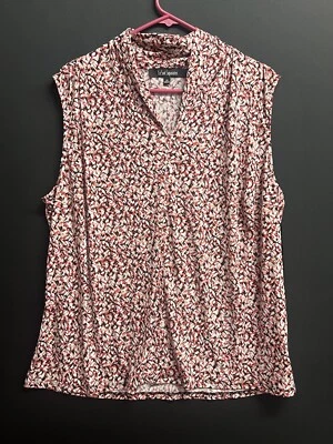 Blusa para mujer talla 2x estampada mangas anchas multi top cuello en V nueva sin etiquetas Foto 1 de 4