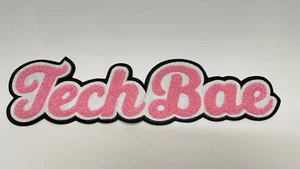 Nuovo Computer Tech Bae ferro su toppa ferro fuzzy su applicazione grande rosa - Foto 1 di 4