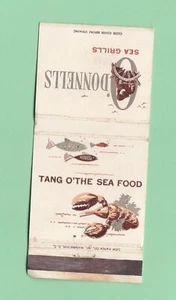 Matchbook Cover Odonnell's Sea Grills Tang O'The Sea Food Washington D. C. - Picture 1 of 3