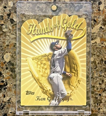 Ken Griffey Jr. 1999 Topps HANDS OF GOLD Die-Cut Embossed Seattle Mariners HOF - Image 1 of 4