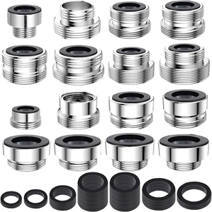 16 Pcs Faucet Adapter Kit, Kitchen Aerator Adapter Set Male Female M22 Sink Fau - Picture 1 of 12