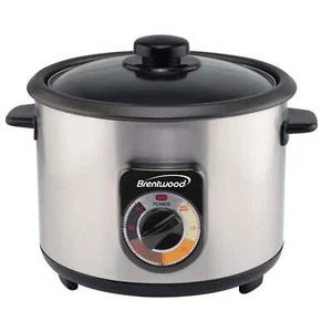 Stainless Steel Rice Cooker Auto Warm Nonstick Pot Timer Measuring Cup Paddle - Picture 1 of 8