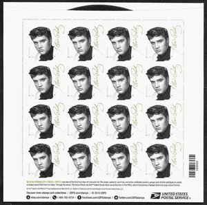 ELVIS PRESLEY 2015 US #5009 ICONA MUSICALE - LEGGENDARIO CANTANTE 16 FOREVER FOGLIO FRANCOBOLLI - Foto 1 di 2