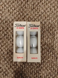 Titleist X-Outs Surlyn Golf Balls Two Boxes Of 3 New - Picture 1 of 3