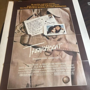 Affiche originale 1983 cinéma maison "TRENCHCOAT" Margot Kidder Robert Hays 27x40 - Photo 1/19