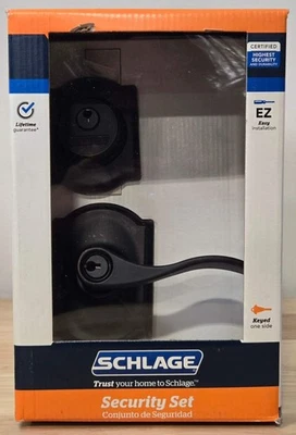 Schlage Accent Aged Bronze Single Cylinder Deadbolt and Keyed Entry Door Handle - Image 1 of 4