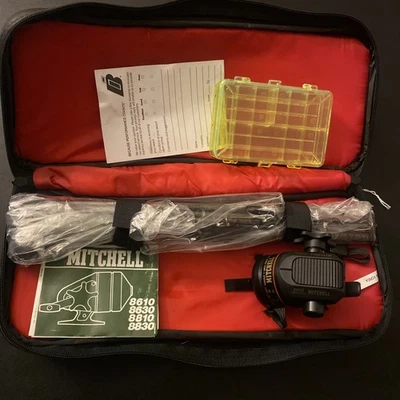 Carretel e vara de pesca Mitchell 8610 França (26559) novo em folha com estojo vintage - Imagem 1 de 4
