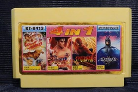 SpiderMan 4IN1 Famiclone Pegasus cartridge 8 bit Famicom Nes Game Dendy 90s