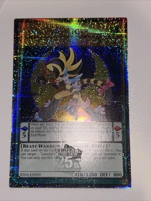 Yu-Gi-Oh! Lunalight Tiger RA04-EN020 ** Quarter Century Secret Rare ** - Image 1 of 3