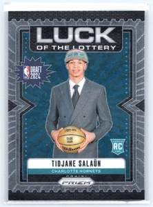2024-25 Panini Prizm Luck of the Lottery Tidjane Salaun Rookie Charlotte Hornets - Picture 1 of 2