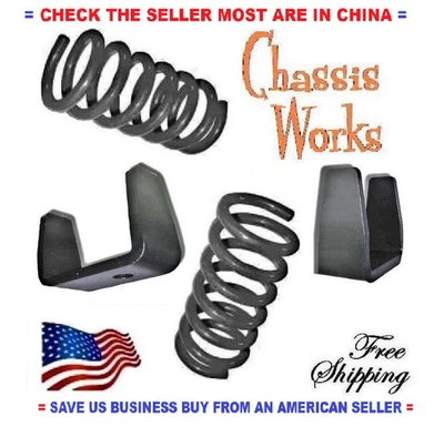 1998-2012 Ford Ranger Mazda B 3" Drop Coils Lowering Springs 5" Axle Flip Kit - Image 1 of 4