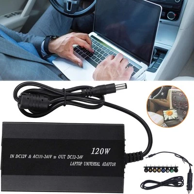 120W DC Universal Laptop Ladegerät Auto KFZ Netzteil Adapter für Laptop Notebook - Bild 1 von 4