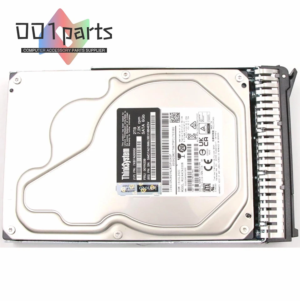 00YK039 Lenovo 7XB7A00050 2TB 3.5" SATA 7200rpm Internal Hard Drive - Image 1 of 2