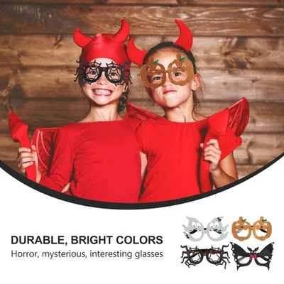 4PCS Funny Pumpkin Spider Ghost Bat Glasses Halloween Kids Decorative Glasses - Image 1 of 4