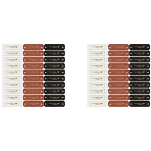 120Pcs Handmade PU Leather Tags Faux Leather Sew on Labels Embellishment2779 - Bild 1 von 8