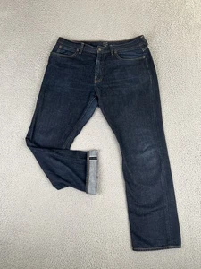 J Crew The Sutton Selvedge Blue Jeans Dark Raw Wash Indigo Sz 36x29 (tag 34x30) - Picture 1 of 11