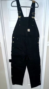 Nuevo con etiquetas Mono con tirantes Carhartt OR4393 holgado firme aislado de pato talla grande negro - Imagen 1 de 5