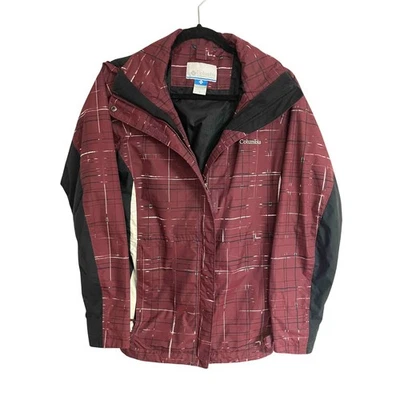 Columbia Interchange Women's Plaid Waterproof Hooded Ski Jacket Size Small - Image 1 of 4