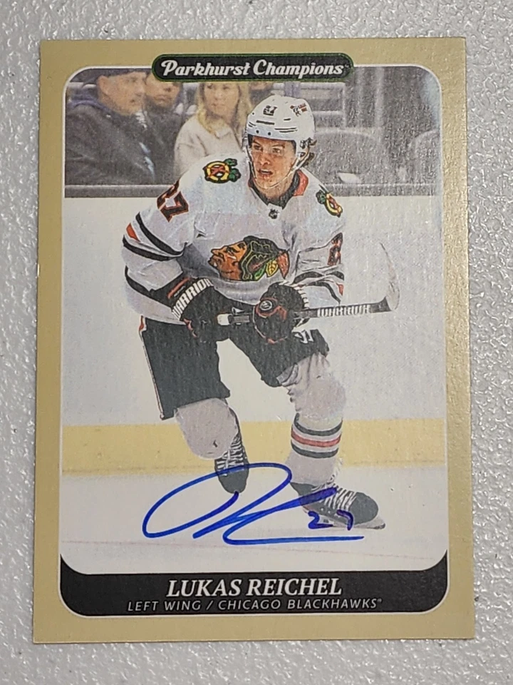 Lukas Reichel 2023-24 Parkhurst Champions Auto #48 Blackhawks - Image 1 of 2
