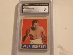 1948 Leaf Gum Co. Boxing #1 Jack Dempsey - Graded CGC 3 Very Good - 6074228002 - Bild 1 von 2
