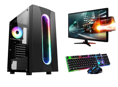 FCS Gaming PC Core i5, 16GB RAM, 512GB SSD/1TB HDD, GTX 1050Ti, Wi-Fi Windows 11 - Image 1 of 4