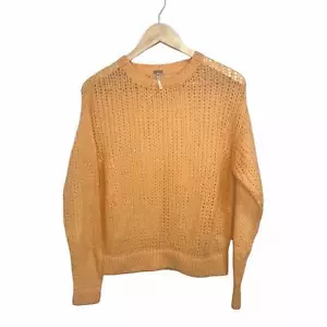 Free People Light and Lofty Light Orange Sweater Size Small NWOT - Picture 1 of 4