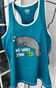 Super cute Manatee Pajama Sleep Tank Top Womens Large New no tags - Picture 1 of 3