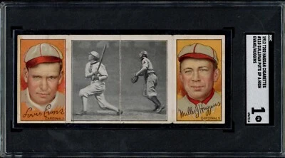 1912 Hassan T202 Miller Huggins & Louis Evans Sullivan Puts Up a High One  SGC 1 - Image 1 of 2