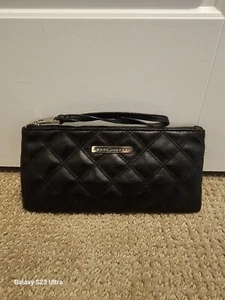 Marc Jacobs Black Quilted Clutch Evening Bag  Wristlet Vegan Leather - Picture 1 of 9