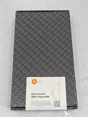 EK-FC TRIO RTX 2080 TI CLASSIC RGB NICKEL + PLEXI WATER BLOCK - Image 1 of 4