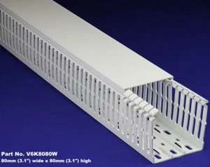 1 Set - 3"x3"x2m White High Density Wiring Duct & Cover UL/CE/CSA Listed - Picture 1 of 5