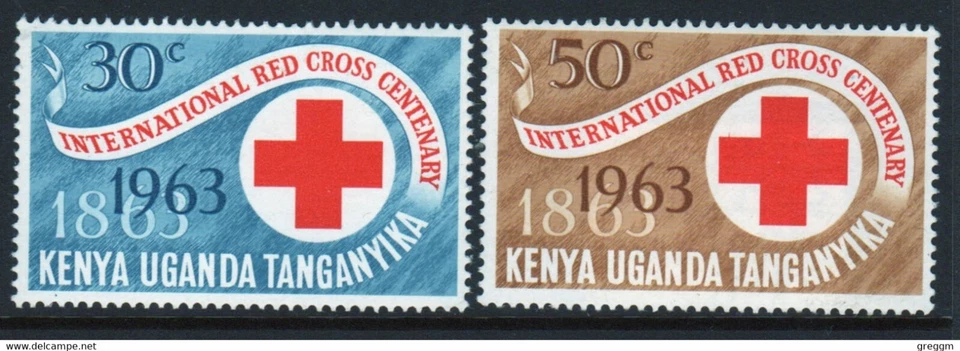 Sellos de Kenia, Uganda y Tanganica 1963 para celebrar el Centenario de la Cruz Roja Foto 1 de 1