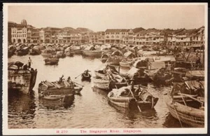 3300 SINGAPORE BOATS THE RIVER POSTAL - Imagen 1 de 2
