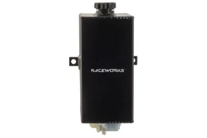 Raceworks Black Aluminium Vertical Washer Bottle With Pump - Black - Picture 1 of 1