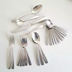 Oneida ACCENT Set Servizio Cucchiai Forchette Coltello da Pranzo Acciaio Inox Lucido 25 Pezzi - Foto 1 di 6
