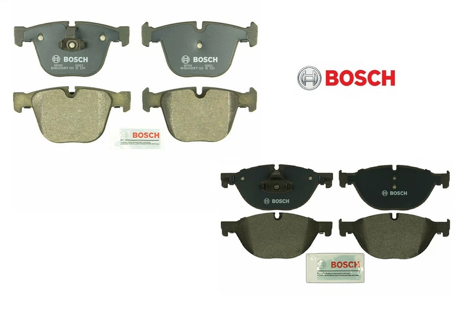 For BMW 535i 550i GT 740i 750Li 750i Front +Rear Disc Brake Pads Bosch QuietCast - Image 1 of 1