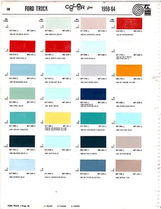 1958 1959 1960 1961 1962 1963 1964 FORD GMC TRUCKS VAN PICKUP PAINT CHIPS MS 9 - Picture 1 of 2