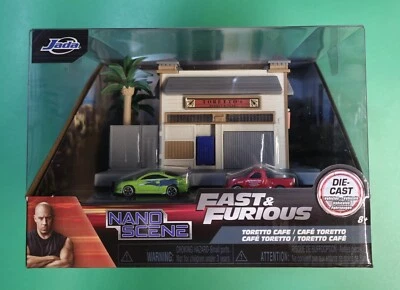 Jada Fast & Furious Nano Scene: Toretto Market/Café Diorama Set with Accessories - Image 1 of 4