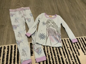 Disney Cotton-On Pajamas Frozen Blue/Purple Girl’s Size: 6 Used - Picture 1 of 6