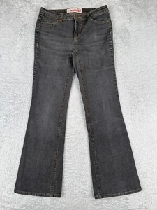 Faded Glory Jeans Womens 8 Tall Black Denim Bootcut Mid Rise Cotton Blend 30x29 - Picture 1 of 15