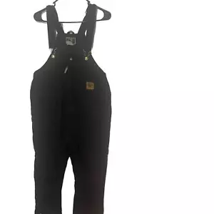 Berne Youth Boy's Size XL Black Workwear Duck Bib Overalls - Picture 1 of 11