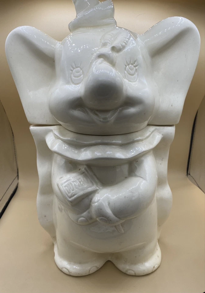 Cookie Jar-Rare Walt Disney VTG Collectible Dumbo  Ceramic Turnabout 1940's - Image 1 of 4