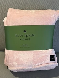 Kate Spade QUEEN FULL  Light Lilac Fleece Throw Blanket Oversized 98 x 92 New - Picture 1 of 7