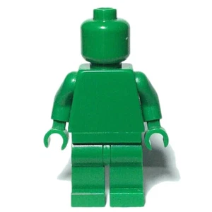 NUEVO LEGO - Figura - Monocromo - Minifigura Verde - LEGO ORIGINAL monofigura - Imagen 1 de 1