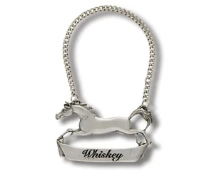Liquor Label Bottle Decanter Whiskey Tag Horse Galloping Running Vagabond House - Picture 1 of 2